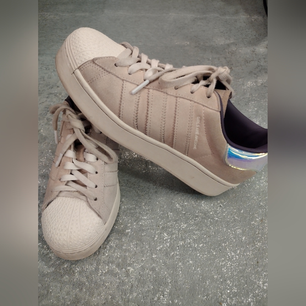 Adidas Holographic Superstar Plateau Sneakers Rare Limited Edition - Picture 2 of 11